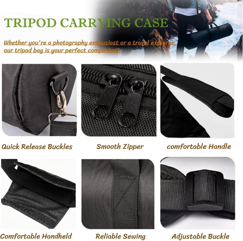 BLIRITEL 35.4 inch Tripod Carrying Case, Heavy Duty Padded Tripod Bag with Shoulder Strap for Light Stand,Monopods,Umbrellas,Softbox,Boom Stands and Photography Accessories (35.4 x 5.12 Inch) - Image 4
